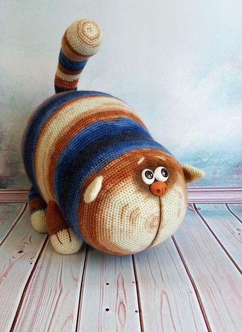 Amigurumi Şişman Kedi 10 Resim