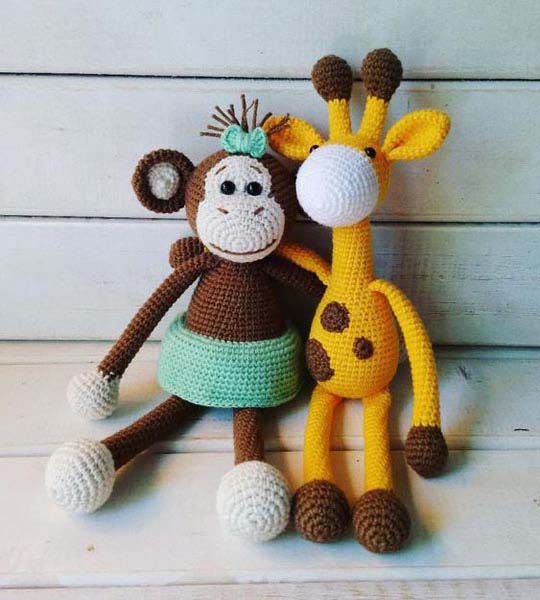 Amigurumi Zürafa Ve Maymun 76 Resim