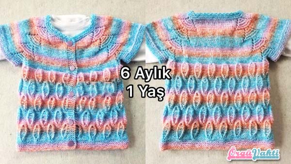 6-12 Aylık Badem Bebek Yelek Yapılışı Videolu