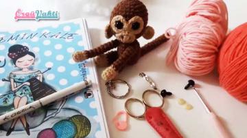 Amigurumi Maymun Anahtarlık Yapılışı Türkçe Videolu