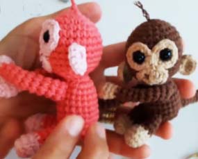 Amigurumi Maymun Anahtarlık Yapımı