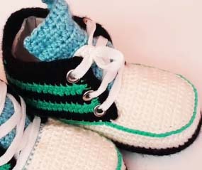 Bağcıklı Spor Ayakkabı Bebek Patik Modeli Yapımı