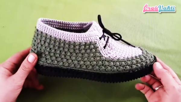 Fıstıklı Ev Ayakkabısı Patik Modeli Yapılışı Türkçe Videolu