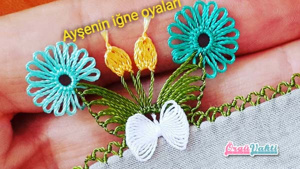 İğne Oyası Kraliçe Kelebek Modeli Yapılışı Açıklamalı Videolu