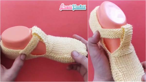 Kolay İki Şiş Sandalet Patik Modeli Yapımı Türkçe Videolu