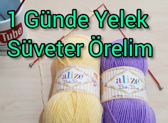 Süveter Bebek Yelek Örneği