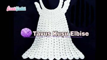 Tavus Kuşu Çocuk Elbise Modeli Yapılışı Videolu Anlatımlı