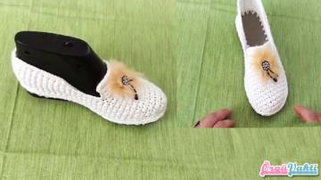 Tüylü Ev Ayakkabısı Patik Modeli Yapılışı Türkçe Videolu