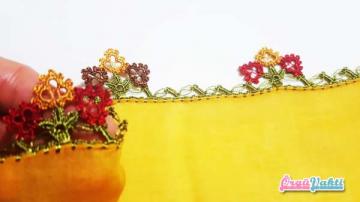 Üçüz Çiçekler Tığ Oyası Modeli Yapılışı Türkçe Videolu