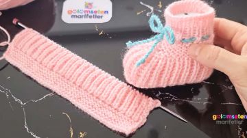 Yumuşacık Puf Puf Selanik Bebek Patiği Örgüsü