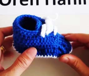 Bağcıklı Ayakkabı Modeli Bebek Patik Yapımı