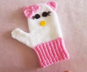 Hello Kitty Modeli Eldiven Yapımı