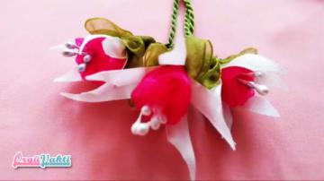 Kurdele Oyası Pembe Küpeli Çiçeği Modeli Yapımı Türkçe Anlatımlı Videolu