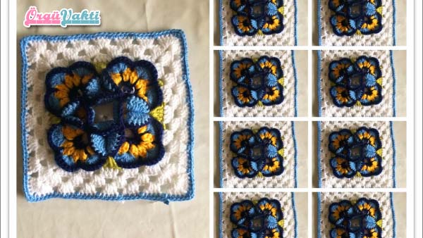 Menekşe Çiçekli Battaniye Motifi Ve Yatak Örtüsü Yapılışı Videolu Anlatımlı