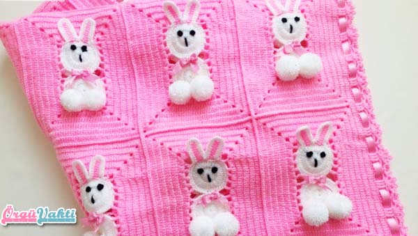 Tavşanlı Bebek Battaniye Modeli Yapılışı Açıklamalı Videolu