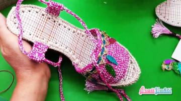Yazlık Topuklu Püsküllü Ayakkabı Yapılışı Anlatımlı Videolu