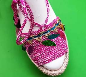Yazlık Topuklu Püsküllü Ayakkabı Yapımı